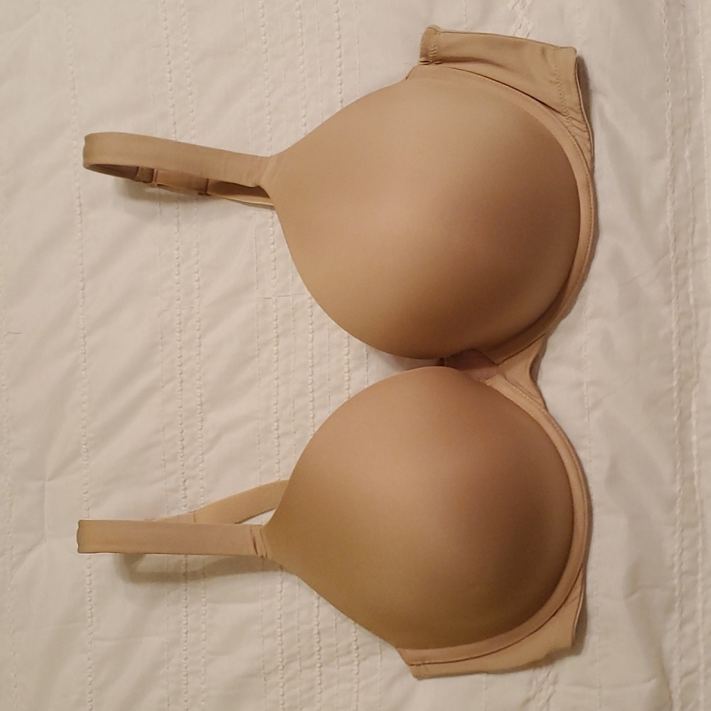 CACIQUE Boost Plunge Bra Tan 40DD (EUC)